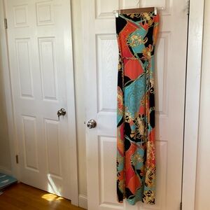 Cache Multi colored maxi dress can wear strapless or with spaghetti straps